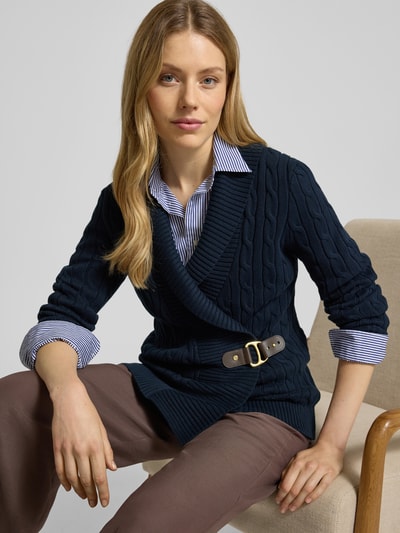 Lauren Ralph Lauren Kurtka z dzianiny ze ściegiem warkoczowym model ‘DONATO’ Granatowy 3