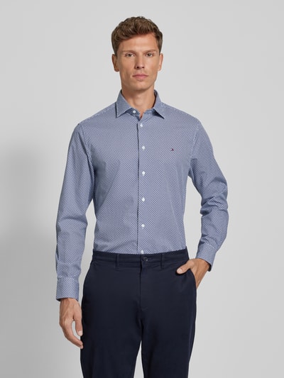 Tommy Hilfiger Regular Fit Business-Hemd mit Knopfleiste Modell 'John' Marine 4