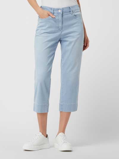 Zerres Straight Fit Caprijeans mit Stretch-Anteil Modell 'Greta' Hellblau 4