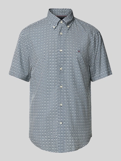 Tommy Hilfiger Regular fit vrijetijdsoverhemd met all-over motief Blauw - 2