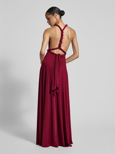 Rose Avenue Abendkleid mit V-Ausschnitt Bordeaux 5