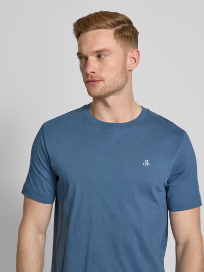 Marc O'Polo Regular Fit T-Shirt aus reiner Baumwolle Blau 3