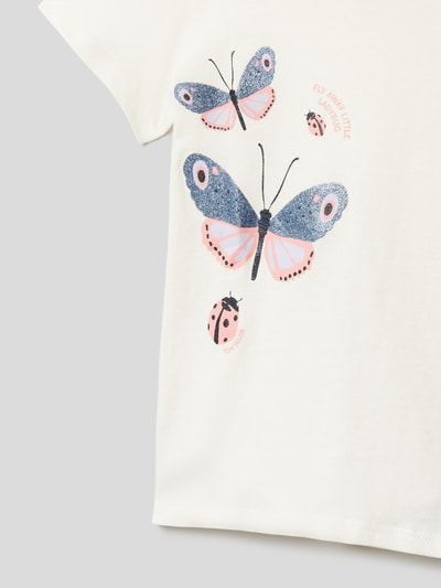 Tom Tailor T-shirt met motiefprint Ecru - 2