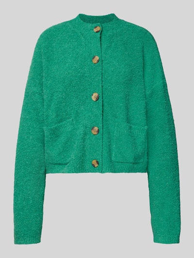 Jake*s Studio Woman Gebreid jack met opgestikte steekzakken Groen - 2