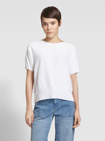 Drykorn Gebreid shirt met ronde hals, model 'SOMELI' Wit - 4