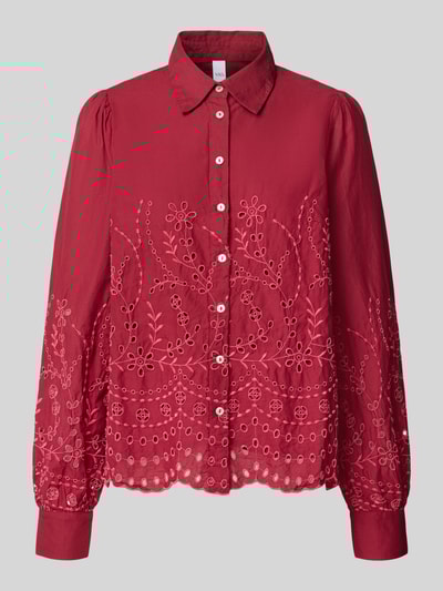 YAS Hemdbluse mit Knopfleiste Modell 'LUMA' Dunkelrot 2