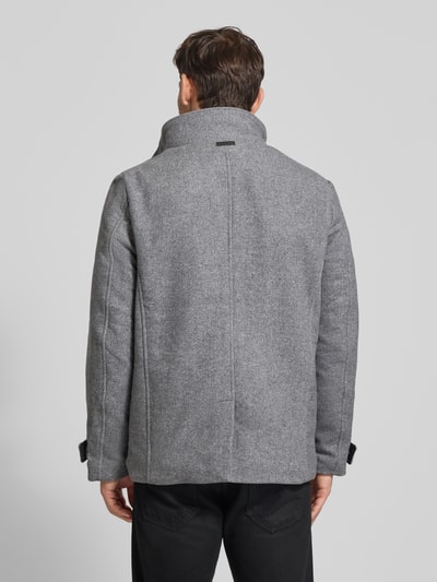 Christian Berg Men Regular Fit Jacke mit Woll-Anteil Mittelgrau Melange 5