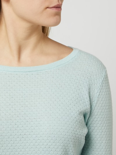 Vero Moda Pullover van biologisch katoen, model 'Care' Turquoise - 3