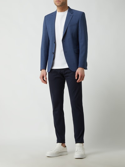 Strellson Slim fit 2-knoops colbert met stretch, model 'Aidan' Blauw - 1