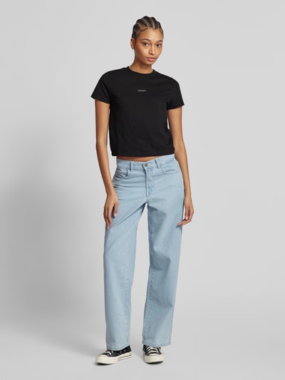 Calvin Klein Jeans Regular Fit T-Shirt mit Label-Patch Black 1