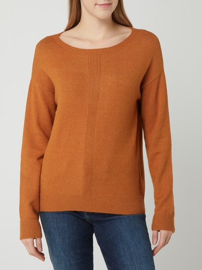 Tom Tailor Pullover mit überschnittenen Schultern  Cognac 4