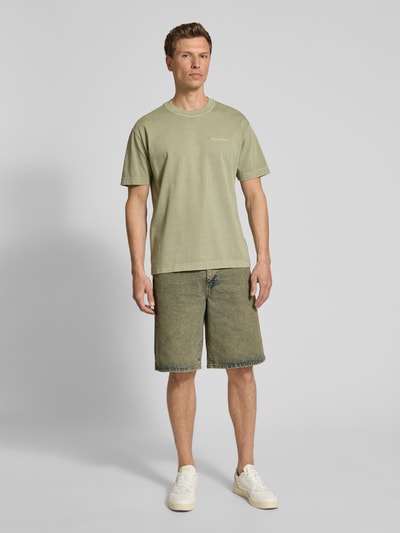 WOODBIRD Jeansshorts im Used-Look Modell 'Rami' Dunkelgruen 1