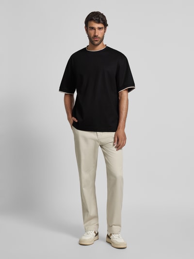 BOSS Regular fit T-shirt van puur katoen, model 'TAMES' Zwart - 1