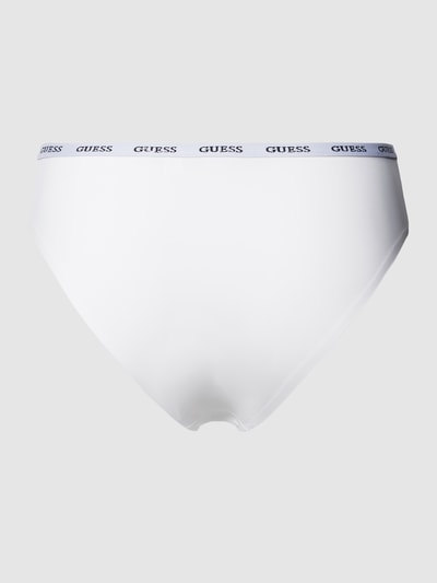 Guess Slip met elastische band met logo, model 'DARCEY BRIEF' Wit - 3
