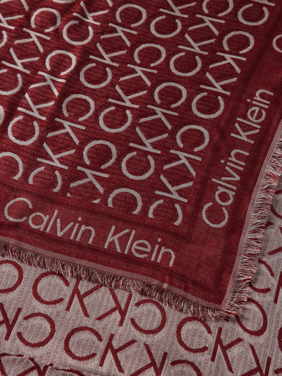 CK Calvin Klein Sjaal met franjes Bordeaux - 2