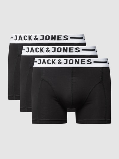 Jack & Jones Obcisłe bokserki o kroju comfort fit w zestawie 3 szt. Czarny 2