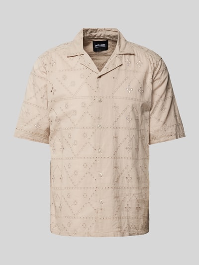 Only & Sons Vrijetijdsoverhemd met ajourpatroon, model 'ARON' Beige - 2