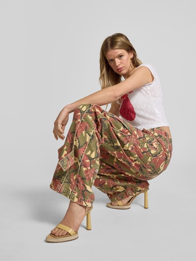 Rabanne Stoffhose mit Eingrifftaschen Khaki 3