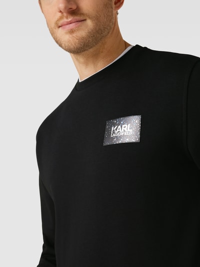 Karl Lagerfeld Sweatshirt mit Label-Patch Black 3