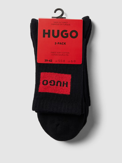 HUGO Socken mit Label-Detail im 2er-Pack Black 3