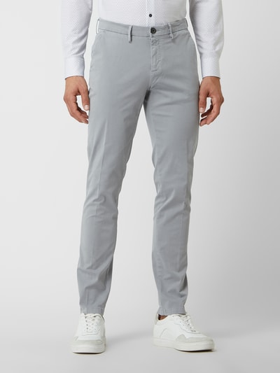 Baldessarini Slim fit chino met stretch, model 'Jorck' Lichtgrijs - 4