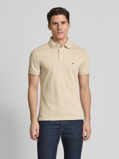 Tommy Hilfiger Slim Fit Poloshirt mit Logo-Stitching Modell '1985' Beige 4