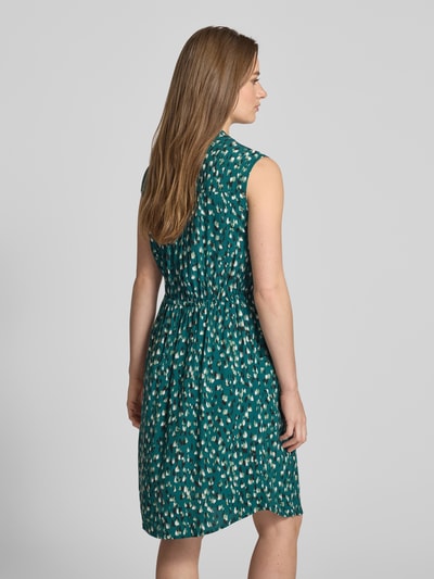 Apricot Knielanges Kleid aus Viskose mit Reißverschluss Dunkelgruen 5