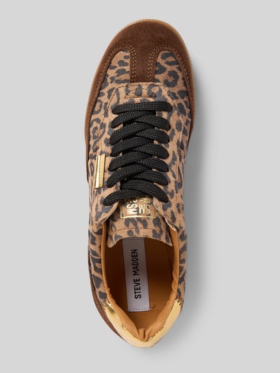 Steve Madden Ledersneaker mit Label-Applikation Modell 'EMPORIA' Cognac 3
