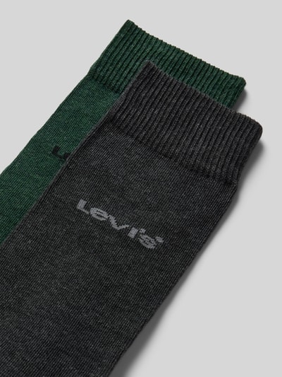 Levi's® Socken mit gerippten Abschlüssen im 2er-Pack Dunkelgruen 2