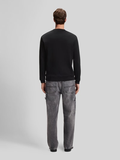 HUGO Blue Regular Fit Sweatshirt aus reiner Baumwolle Modell 'Nespon' BLACK 5