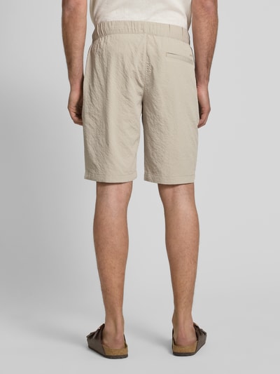 MCNEAL Korte regular fit broek met structuurmotief Ecru - 5