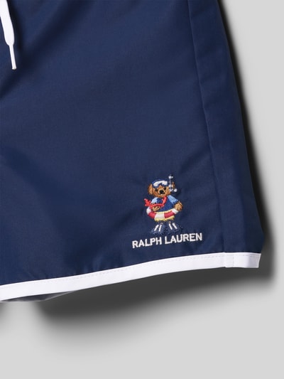 Polo Ralph Lauren Kids Badehose mit Label-Stitching Marine 2