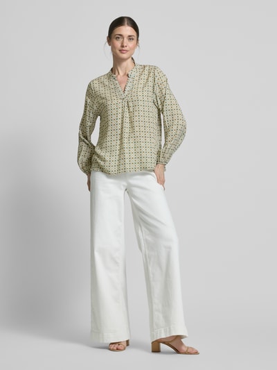 ZABAIONE Relaxed fit blouse met tuniekkraag, model 'Mi44mii' Kaki - 1