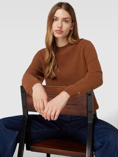 Tommy Hilfiger Strickpullover mit Label-Stitchings Cognac 3