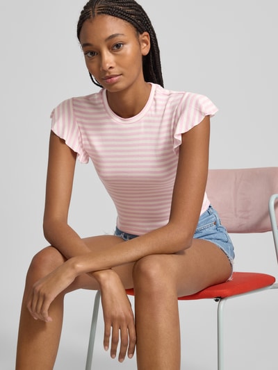 Only Regular fit T-shirt van viscosemix, model 'BELIA' Rosé - 3