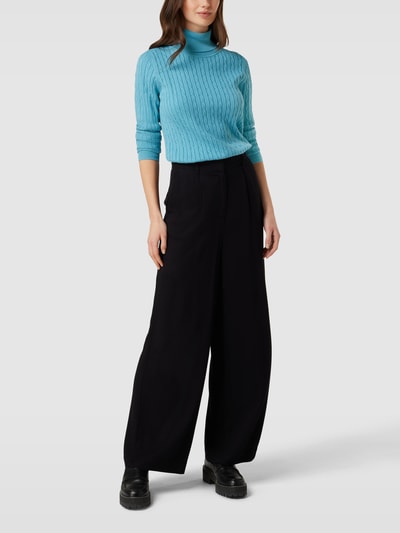 Montego Sweter z dzianiny z golfem Lazurowy 1