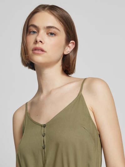 Pieces Spódnica mini taliowana z paskiem w talii model ‘NYA’ Oliwkowy 3