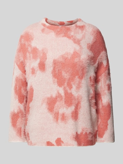 OPUS Gebreide pullover met opstaande kraag, model 'Plumi' Rosé - 2