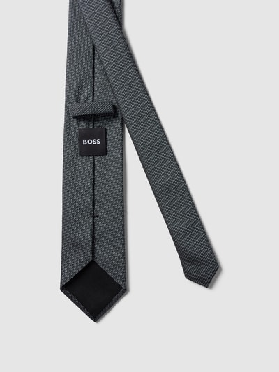 BOSS Slim Fit Krawatte mit Allover-Muster Anthrazit 3