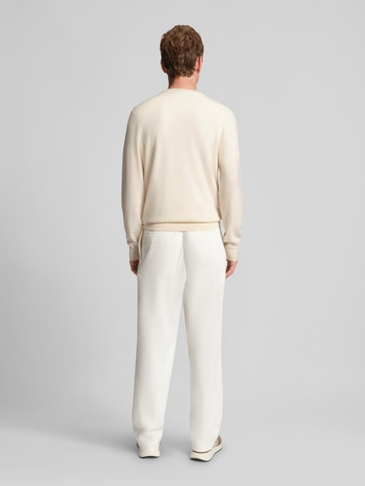 BOSS Relaxed fit gebreide pullover van puur kasjmier, model 'EMIGLIORE' Offwhite - 5