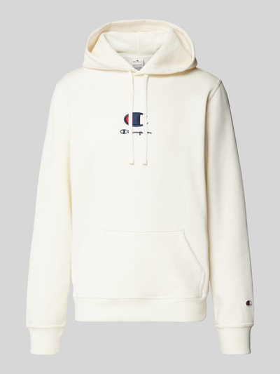 CHAMPION Hoodie mit Label-Stitching Offwhite 1