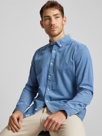 MCNEAL Freizeithemd mit Button-Down-Kragen Jeansblau 3