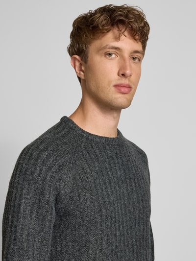 Blend Strickpullover mit Rundhalsausschnitt Modell 'DEXTER' Anthrazit 3