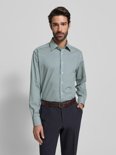 ETERNA Modern fit zakelijk overhemd van katoen met kentkraag Groen - 4