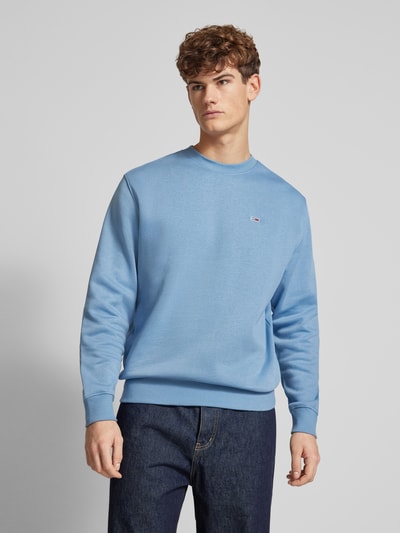 Tommy Jeans Regular Fit Sweatshirt mit Label-Stitching Rauchblau 4