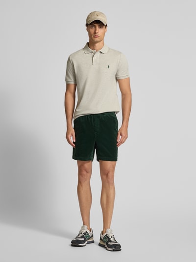 Polo Ralph Lauren Custom slim fit poloshirt met labelstitching Lichtgrijs - 1