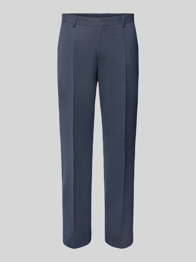 BOSS Regular Fit Anzughose mit Bügelfalten Modell 'Lenon' Blau 2