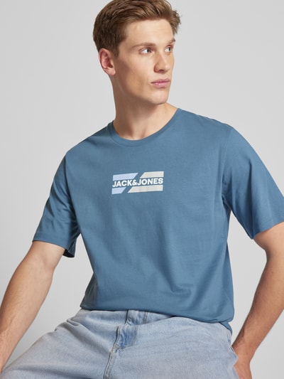 Jack & Jones T-Shirt mit Label-Print Modell 'CORP' Ocean 3