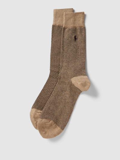 Polo Ralph Lauren Underwear Socken mit grafischem Muster im 2er-Pack Camel 1