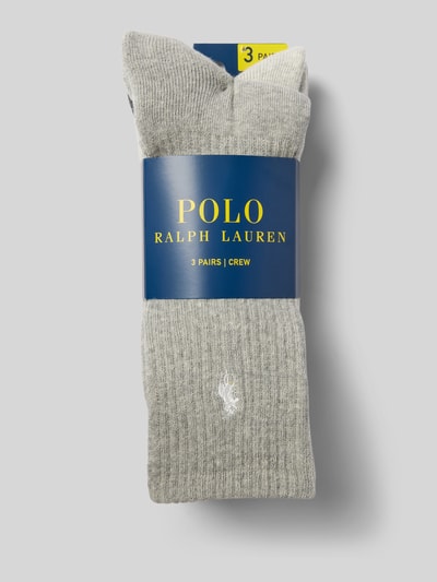 Polo Ralph Lauren Underwear Sokken met logostitching in een set van 3 paar Middengrijs - 3